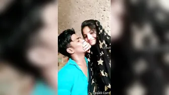 Lovers Getting Intimate Recording Their Private Romance Selfie