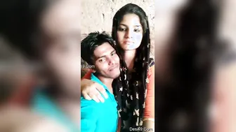 Lovers Getting Intimate Recording Their Private Romance Selfie
