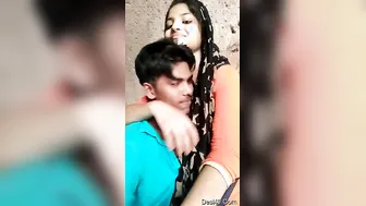 Lovers Getting Intimate Recording Their Private Romance Selfie