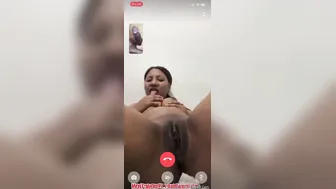Slutty GF Masturbating Her Dripping Pussy On Video Call