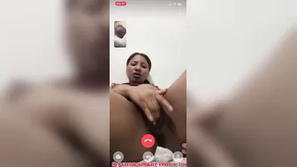 Slutty GF Masturbating Her Dripping Pussy On Video Call