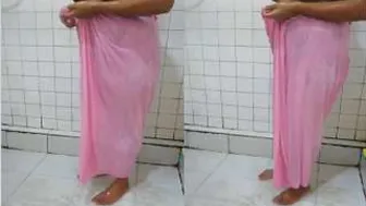 Tamil Wife Showering Naked While Husband Films Her Wet Body