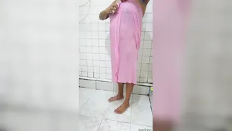 Tamil Wife Showering Naked While Husband Films Her Wet Body