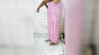 Tamil Wife Showering Naked While Husband Films Her Wet Body