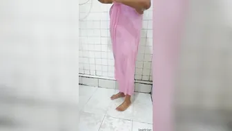 Tamil Wife Showering Naked While Husband Films Her Wet Body