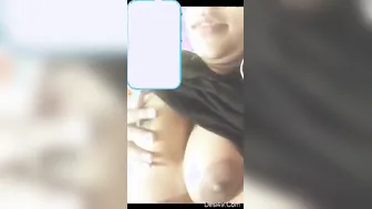 My Naughty GF Flashing Her Perky Boobs On Video Call Again