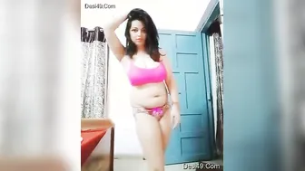 Horny Desi GF Dancing And Exposing Her Natural Tits For Me