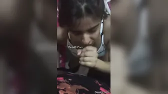 Cute GF On Her Knees Sucking His Hard Cock Like A Slut