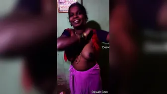 Tamil Bhabhi Letting Hubby Film Her Big Bouncing Boobs At Home
