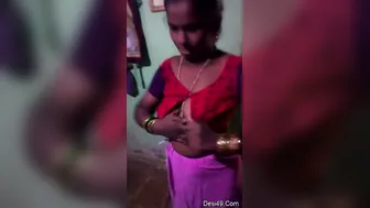 Tamil Bhabhi Letting Hubby Film Her Big Bouncing Boobs At Home