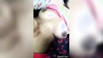 Shy Desi GF Revealing Her Perky Boobs On Camera For Him
