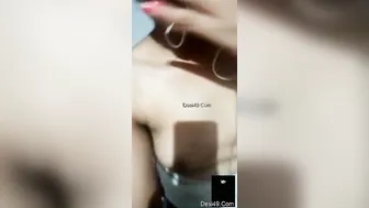 Cute Looking Desi Girl Flashing Her Tits On Video Call Today