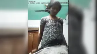 Tamil Bhabhi Squeezing And Playing With Her Big Tits At Home