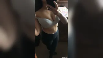 Cute Desi Girl Recording Boob Selfie Video For Her Boyfriend