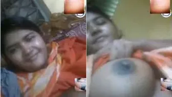 Cute Desi Girl Fingering Her Pussy And Showing Tits On Call