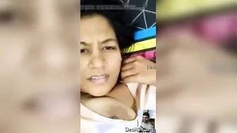 Desi Married Woman Showing Off Her Tits During Video Call