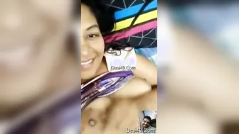 Desi Married Woman Showing Off Her Tits During Video Call