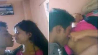Cute Desi GF Getting Her Boobs Sucked By Hungry Lover