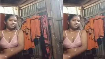 Village Girl Showing Boyfriend Her Bare Tits And Pussy Outdoor