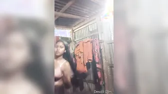 Village Girl Showing Boyfriend Her Bare Tits And Pussy Outdoor