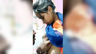 Naughty Student Getting Her Tits Sucked By Her Teacher At Home