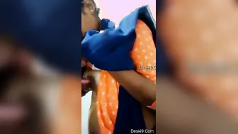 Naughty Student Getting Her Tits Sucked By Her Teacher At Home