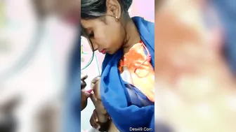 Naughty Student Getting Her Tits Sucked By Her Teacher At Home