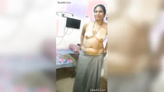 Married Bhabhi Slowly Stripping Naked For Private Live Show