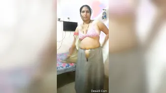 Married Bhabhi Slowly Stripping Naked For Private Live Show