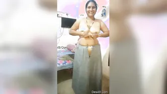 Married Bhabhi Slowly Stripping Naked For Private Live Show