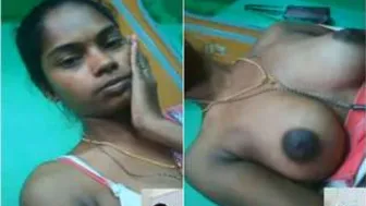 Village Babe Showing Off Her Boobs For Lover During Video Call