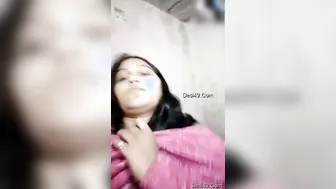Horny Married Bhabhi Teasing In Pink Bra Stripping For Husband