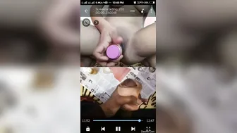 Slutty GF Putting Condom On Toy For Paying Customer