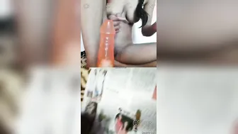 Slutty GF Putting Condom On Toy For Paying Customer