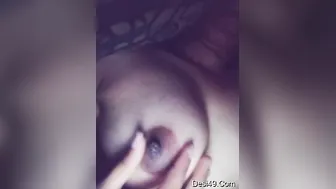 Horny Bhabhi Playing With Her Big Tits Alone At Home Tonight