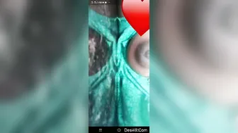 Tamil Aunty Pulling Out Her Huge Boobs During Late Night Video Call