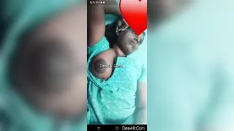 Tamil Aunty Pulling Out Her Huge Boobs During Late Night Video Call
