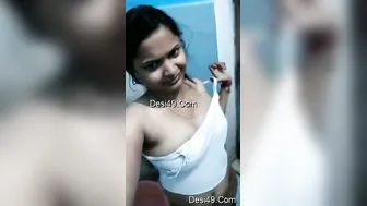 Shy Desi GF Lifting Her Top And Flashing Her Perky Boobs