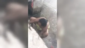 Spying On Bhabhi Bathing Naked Captured On My Hidden Camera