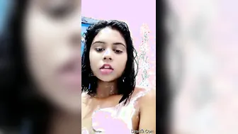 Watching My Desi Babe Taking A Hot Bath Through The Bathroom