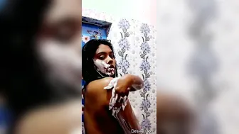 Watching My Desi Babe Taking A Hot Bath Through The Bathroom