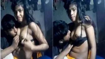 Sucking And Licking Her Soft Desi Boobs Till She Moans Loudly