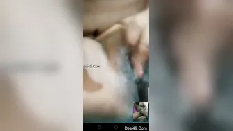 Married Woman Stripping Naked And Fingering On Video Call Solo