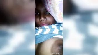 Desi GF Rubbing Her Pussy And Squeezing Big Tits Again