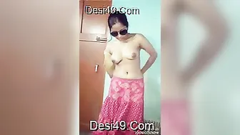 Wife Slowly Undressing While Husband Records Her Sexy Body Today