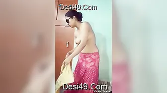 Wife Slowly Undressing While Husband Records Her Sexy Body Today