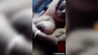 Village Wife Showing Off Her Huge Tits To Her Secret Lover Boy