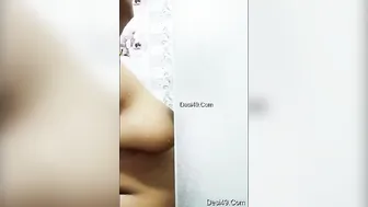 Curvy Indian Wife Soaping Up Her Body In Private Bathroom