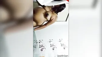 Curvy Indian Wife Soaping Up Her Body In Private Bathroom