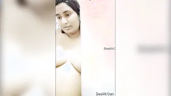 Curvy Indian Wife Soaping Up Her Body In Private Bathroom